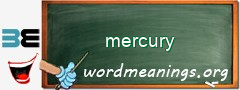 WordMeaning blackboard for mercury